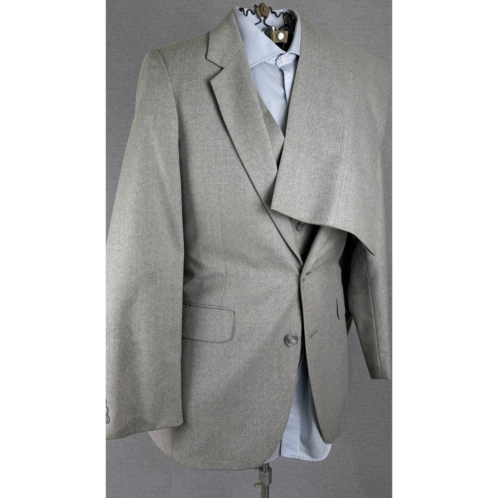 Vintage Yves Saint Laurent YSL 3 Piece Suit Grey 36R 30x31 Brittons Columbia